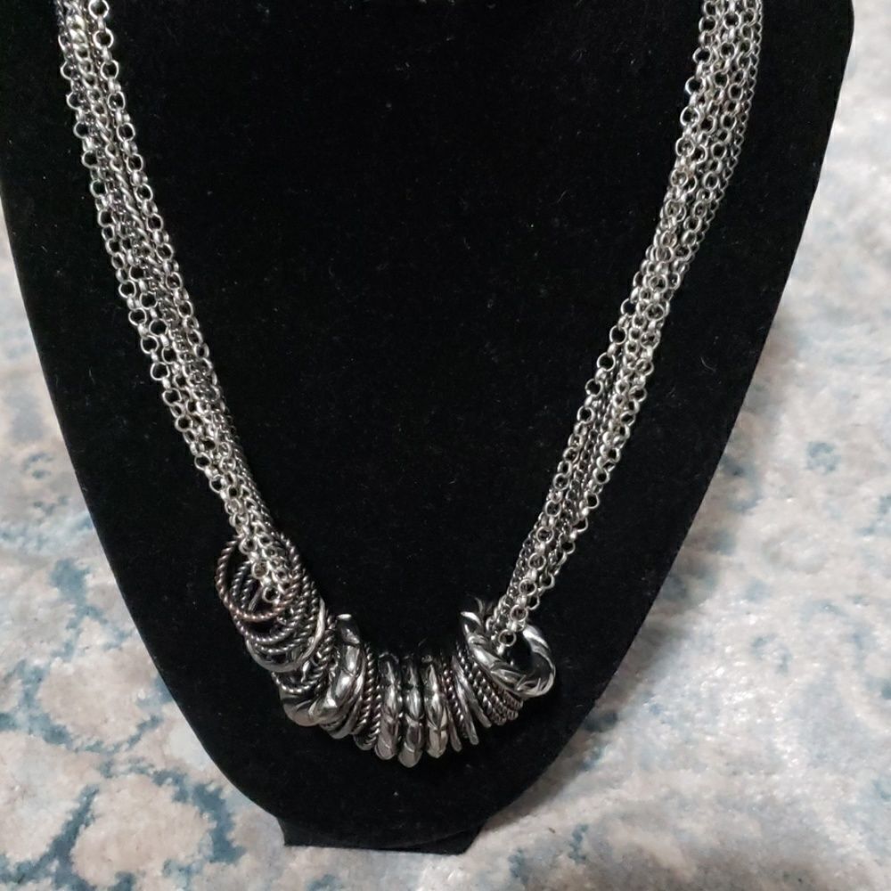 Antique silvertone Statement Necklace
